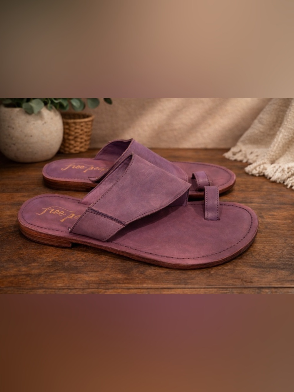 Free People Sant Antoni Slide in a purple size 40 EUC